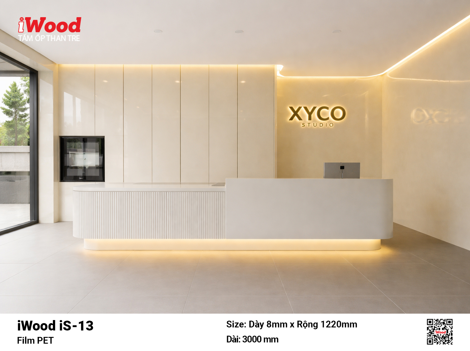 Tấm Ốp Than Tre iWood Film PET