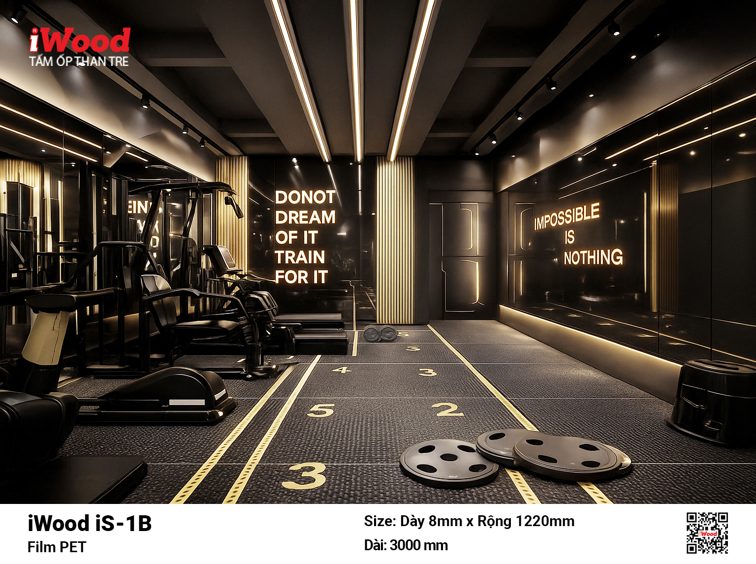 Tấm Ốp Than Tre iWood Film PET