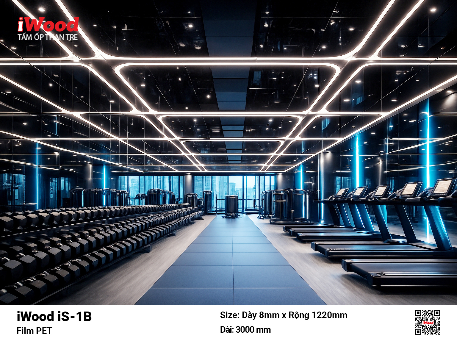 Tấm Ốp Than Tre iWood Film PET