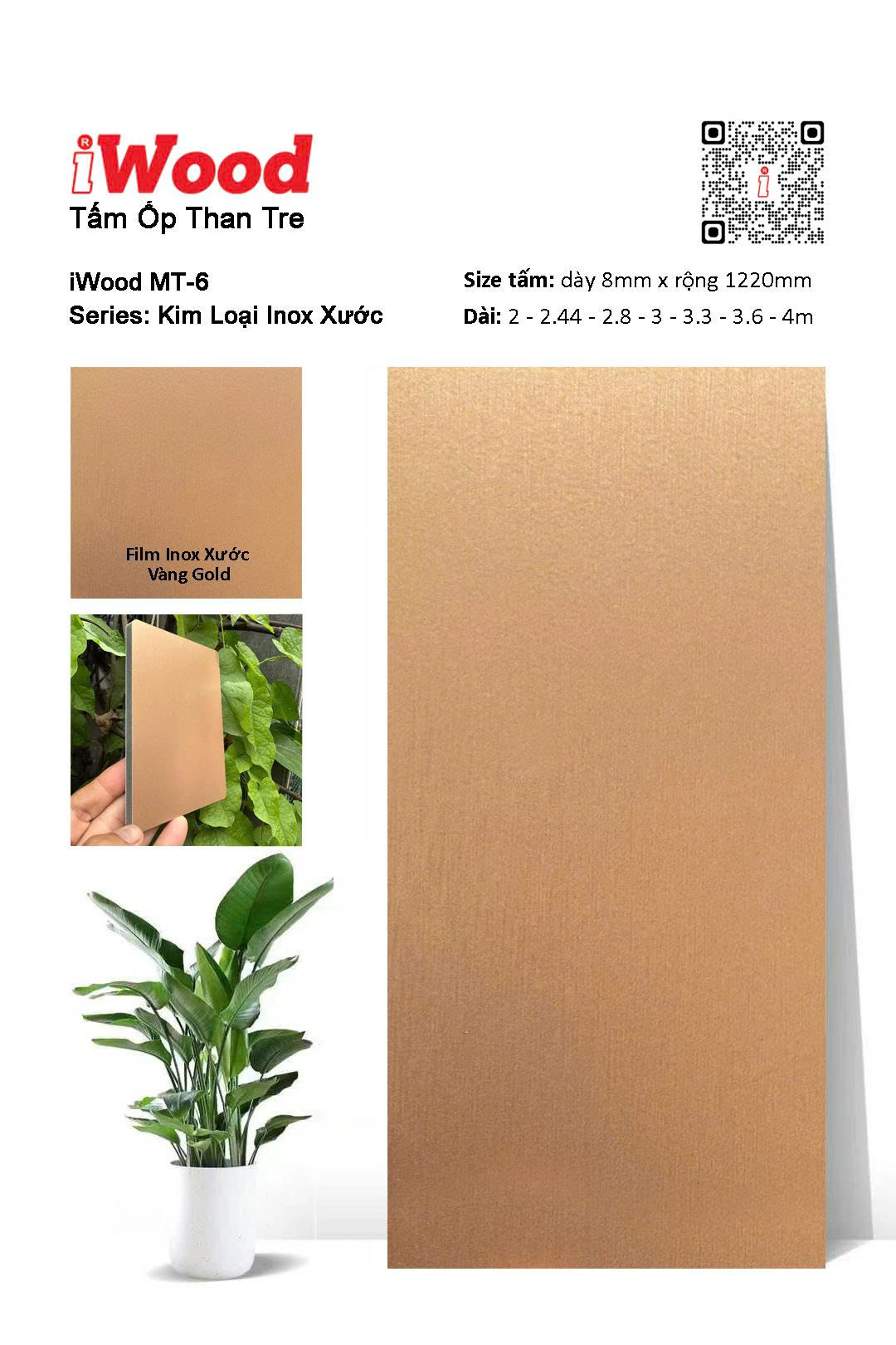 Tấm Than Tre Film Inox Xước