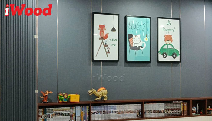 Tấm ốp tường nhựa iWood không nối vân vải cao cấp