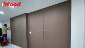 Lắp đặt tấm ốp than tre iWood