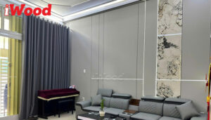 Tấm ốp than tre iWood ốp phòng khách