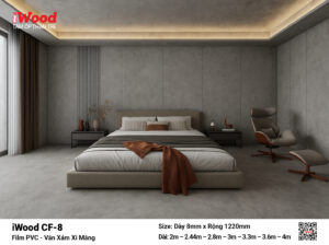 Tấm ốp than tre film xi măng bê tông CF-8 cho dự án Long An
