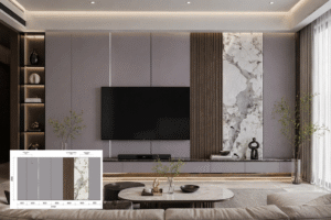 Phối cảnh tấm ốp than tre SS8 & WG-6