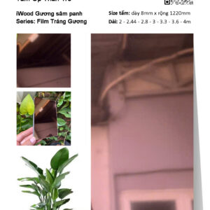 Tấm ốp than tre vân tráng gương iWood GSP