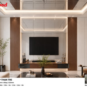Tấm ốp than tre Film tráng gương bạc iWood GB
