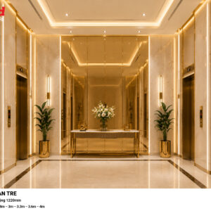 Tấm ốp than tre Film tráng gương vàng
