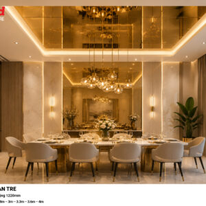 Tấm ốp than tre Film tráng gương vàng