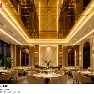 Tấm ốp than tre Film tráng gương vàng