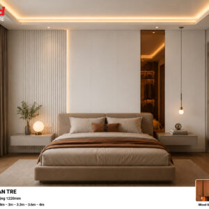 Tấm ốp than tre Film tráng gương hồng trà iWood GHT