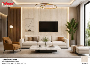Tấm ốp than tre vân đá Travertine