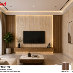 Tấm ốp than tre vân đá iWood Tra-2