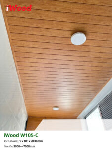 Công trình tấm ốp nhựa SPC W105-C cho trần