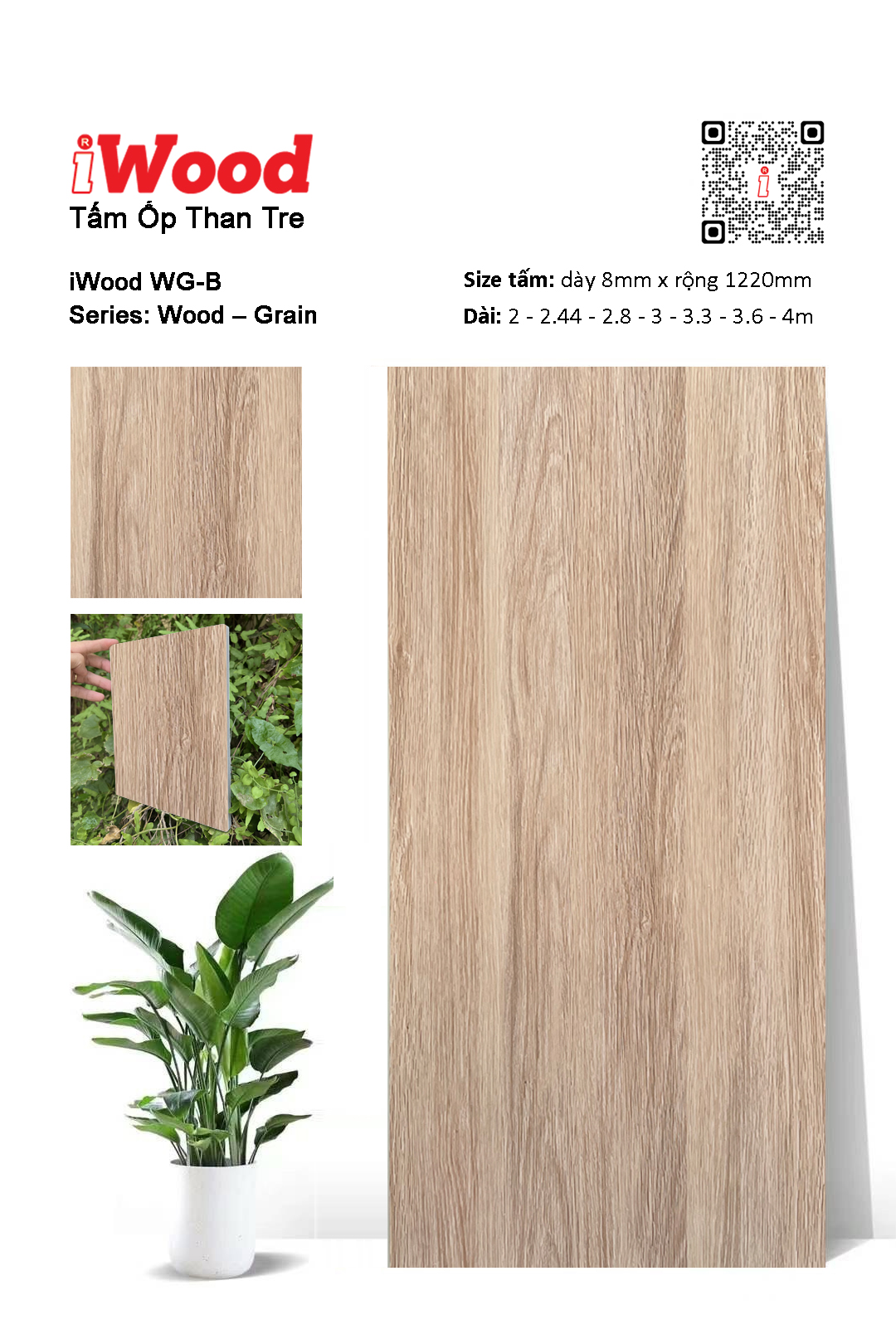 Tấm ốp than tre iWood WG-B