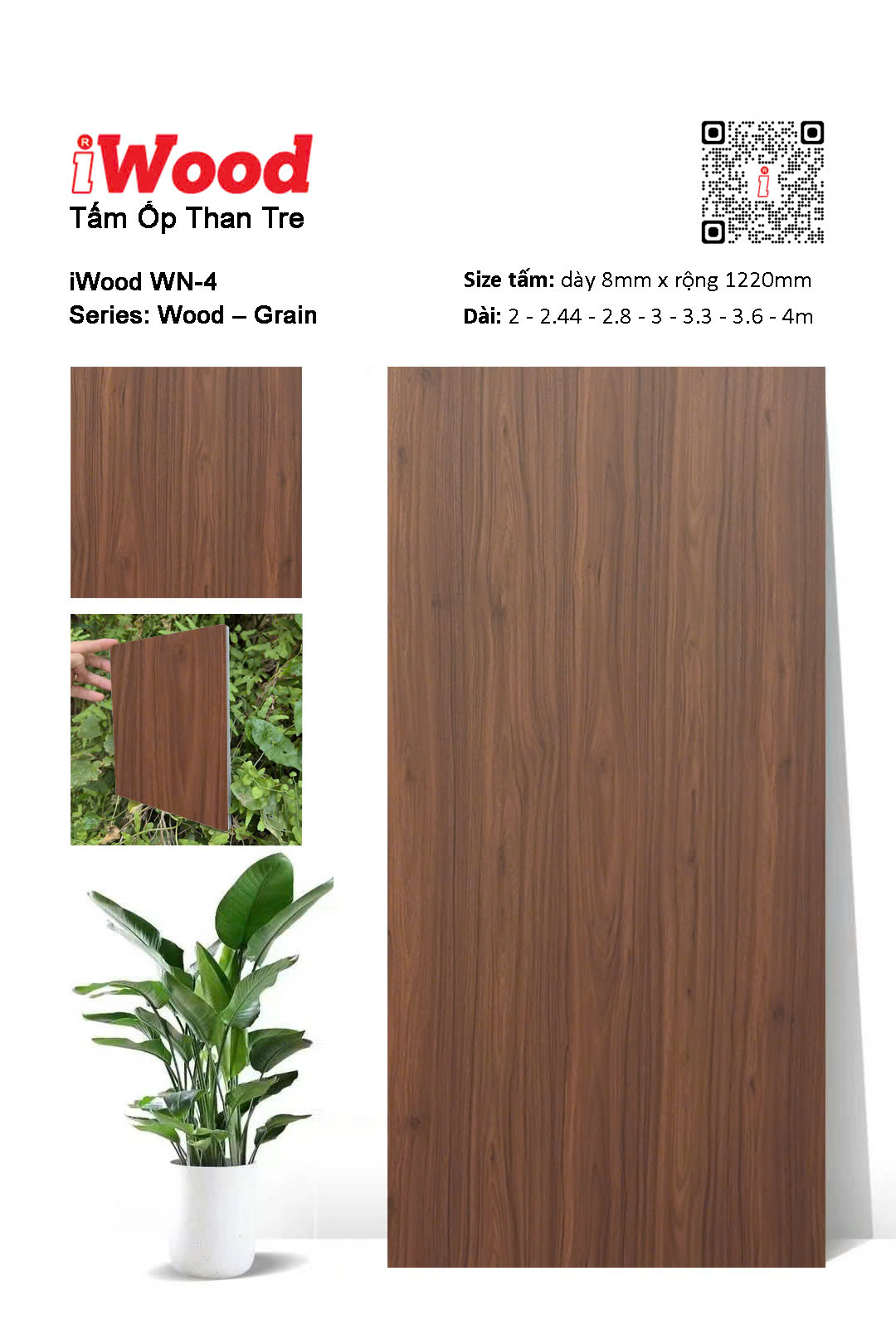Tấm ốp than tre iWood WN-4